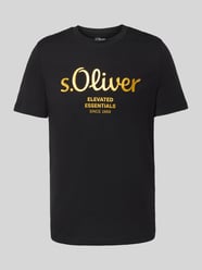 T-shirt o kroju regular fit z czystej bawełny od s.Oliver RED LABEL - 1