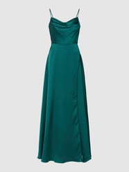 Abendkleid mit Wasserfallausschnitt von Luxuar Türkis - 8