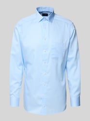 Koszula biznesowa o kroju slim fit z kieszenią na piersi model ‘Global’ od OLYMP - 25