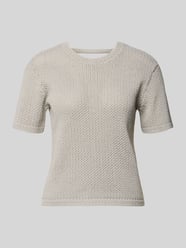 Bluzka z dzianiny z okrągłym dekoltem od Armani Exchange - 3