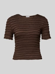 T-Shirt mit Strukturmuster und Rundhalsausschnitt von Jake*s Collection - 12