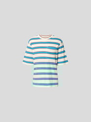 T-Shirt mit Streifenmuster von Marni Blau - 6