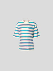 T-Shirt mit Streifenmuster von Marni Blau - 16