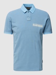 Poloshirt mit Label-Details Modell 'MERIBE' von Napapijri Blau - 41