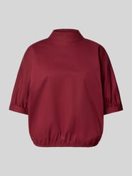 Regular fit strikblouse met 1/2-mouwen van Emily Van den Bergh Bordeaux - 5