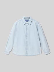Jeansoverhemd met kentkraag en labeldetail van JACK & JONES - 37