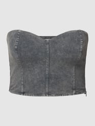 Crop Top in Denim-Optik von Review Grau - 14