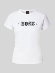 Slim fit T-shirt van puur katoen van BOSS Orange - 24