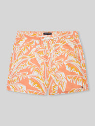 Regular Fit Badeshorts mit Allover-Muster von Tommy Hilfiger Orange - 32