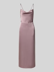 Midikleid aus Satin mit Wasserfall-Ausschnitt Modell 'RAVENNA' von Vila Pink - 19