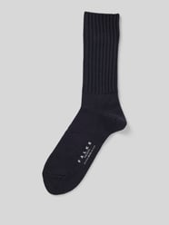 Socken aus Schurwoll-Mix mit Label-Detail Modell 'Nelson' von Falke Blau - 29