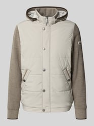 Gebreid jack met capuchon van bugatti Beige - 42