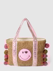 Strandtas met labeldetail van Stuff Maker Wit - 6