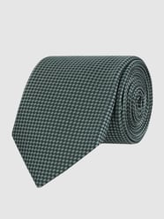 Krawatte aus Seide mit feinem Allover-Muster von Jake*s Grün - 6