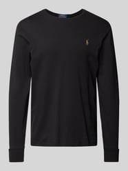 Custom Slim Fit Longsleeve mit Rundhalsausschnitt von Polo Ralph Lauren Schwarz - 39