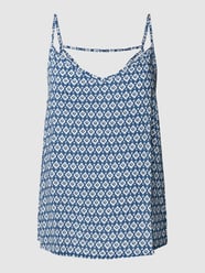 Trägertop aus reiner Viskose mit Allover-Muster von Only Blau - 30