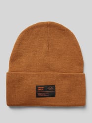 Beanie mit Label-Patch Modell 'WORKWEAR' von Superdry Braun - 3