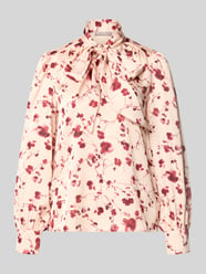 Regular fit strikblouse in all-over look van Christian Berg Woman Selection - 38
