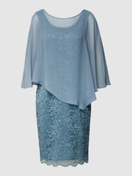 Cocktailkleid mit Kontrastbesatz von Vera Mont Blau - 33
