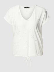 T-Shirt mit Lochstickerei Modell 'CAMIL CAP' von Vero Moda Weiß - 4