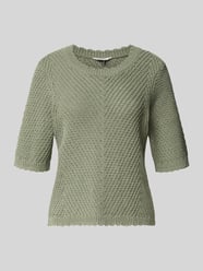 Gebreid shirt met 1/2-mouwen model 'Carla' van mbyM - 4