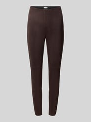 Slim Fit Hose in Leder-Optik von Christian Berg Woman - 38