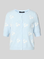 Kardigan w kroju slim fit z intarsjami model 'DOFFY INTARSIA' od VERO MODA - 6