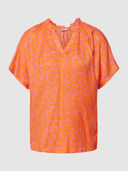 Bluse mit Allover-Muster Modell 'Nemma' von Fransa Orange - 3
