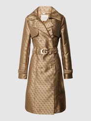 Trenchcoat mit Allover-Print Modell 'DILETTA' von Guess Beige - 14