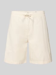 relaxed fit chinobermuda van mix van katoen en linnen van Pepe Jeans - 10