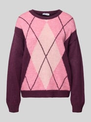 Sweter o kroju relaxed fit z imitacji dzianiny od More & More - 33