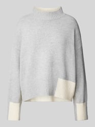 Oversized Strickpullover mit Stehkragen Modell 'Tomie' von Someday Grau - 6