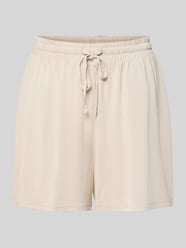 Relaxed Fit Stoffshorts aus Viskose-Mix Modell 'ANORA' von PIECES Beige - 5