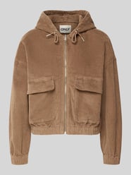 Oversized bomberjack van katoenmix model 'KENZIE' van ONLY Beige - 8