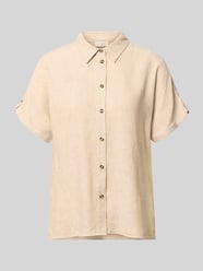 Bluzka o kroju relaxed fit z mieszanki lnu i wiskozy model 'Lava' od FREE/QUENT - 48