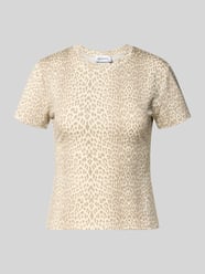 T-shirt w kroju slim fit z okrągłym dekoltem model 'Joy' od OH APRIL - 23