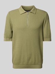 Regular Fit Poloshirt mit Zopfmuster von JAKE*S STUDIO MEN - 22
