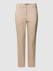 Stoffen broek met Franse steekzakken van comma Wit - 7