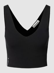 Crop Top in Ripp-Optik von Armedangels Grau / Schwarz - 37
