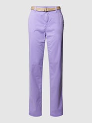 Stoffen broek met Franse steekzakken van Esprit Paars - 6