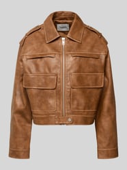 Jack in leerlook met klepzakken model 'MADISON' van Topshop - 11