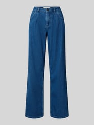 Wide leg jeans met bandplooien, model 'MARLENE' van Lanius - 14