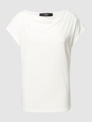 T-Shirt mit Wasserfall-Ausschnitt Modell 'MULTID' von Weekend Max Mara Weiß - 12