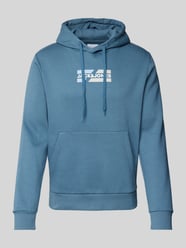 Hoodie mit Label-Print Modell 'ECORP' von Jack & Jones Blau - 36