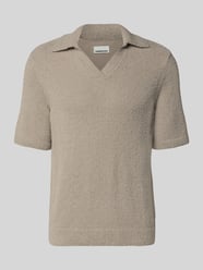 Regular Fit Poloshirt aus Bio-Baumwoll-Mix Modell 'BOUCLE' von ARMEDANGELS Beige - 3