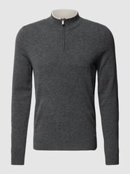 Gebreide pullover met schipperskraag, model 'Marlo' van BOSS Grijs - 5