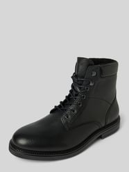 Lederboots mit Label-Details von Tommy Hilfiger Schwarz - 37