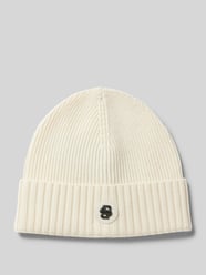 Beanie van scheerwol met labeldetail, model 'Fati' van BOSS - 31