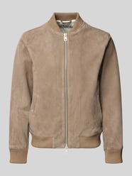 kroj́ regular fit kurtki z zamszu z czystej skóry koziej model 'ARCHIVE' od Selected Homme - 34