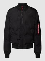 Jack met labeldetails van Alpha Industries Zwart - 6